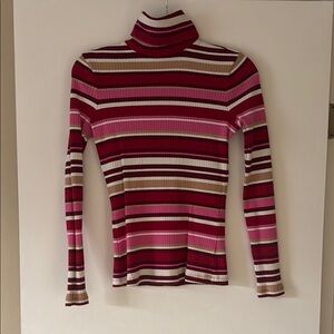 Vineyard Vines Multicolor Striped Turtleneck Sweater
